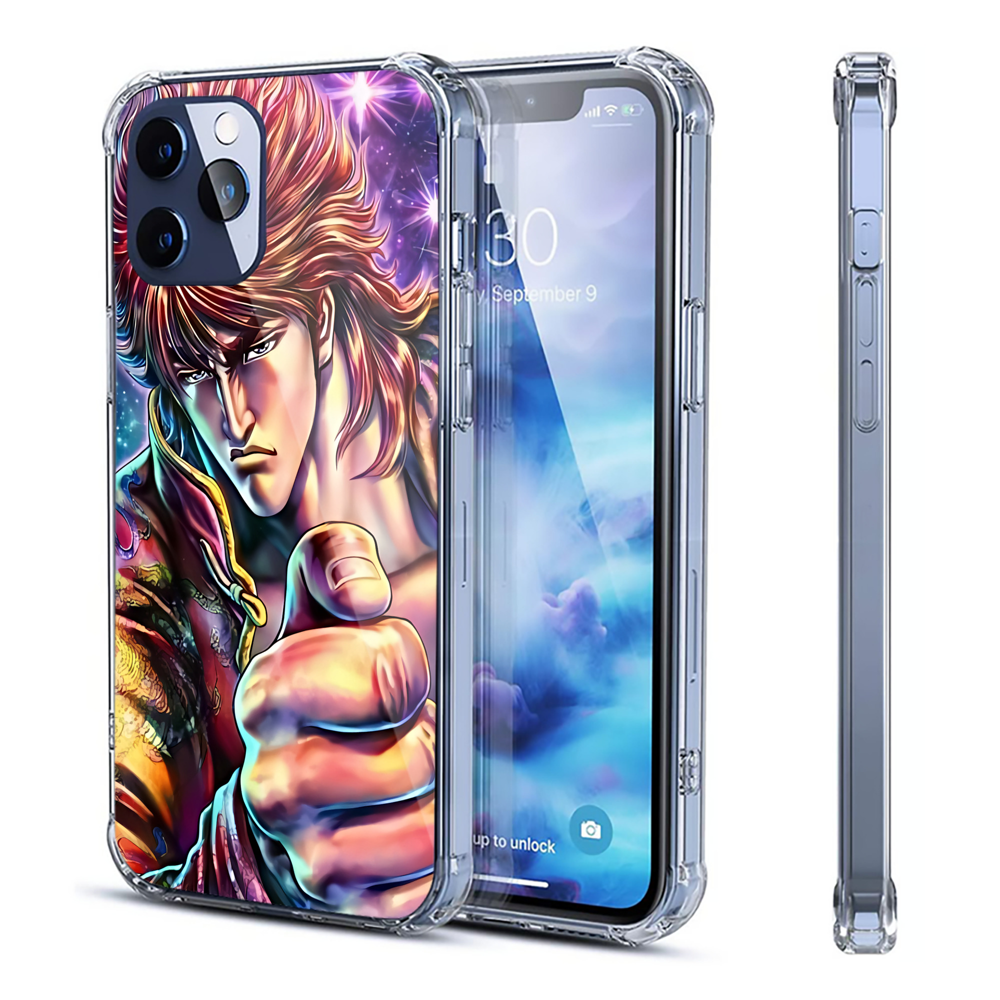 （画像用） 北斗の拳 Fist of the North Star 【iPhone 12シリーズ対応】透明スマホケース（クリアソフトケース）
